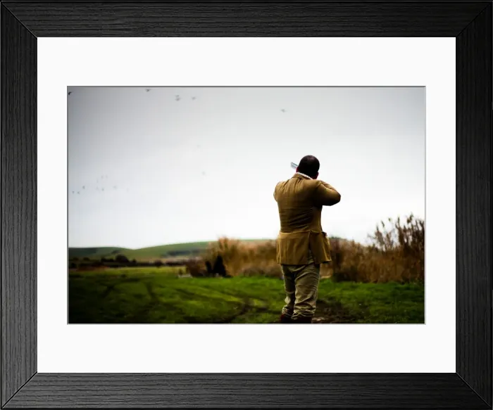 Framed Print : Gun shooting, Wales, United Kingdom, Europe Framed Print : Gun shooting, Wales, United Kingdom, Europe
