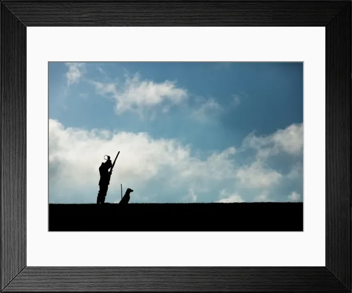 Framed Print : Gun shooting, Wales, United Kingdom, Europe Framed Print : Gun shooting, Wales, United Kingdom, Europe