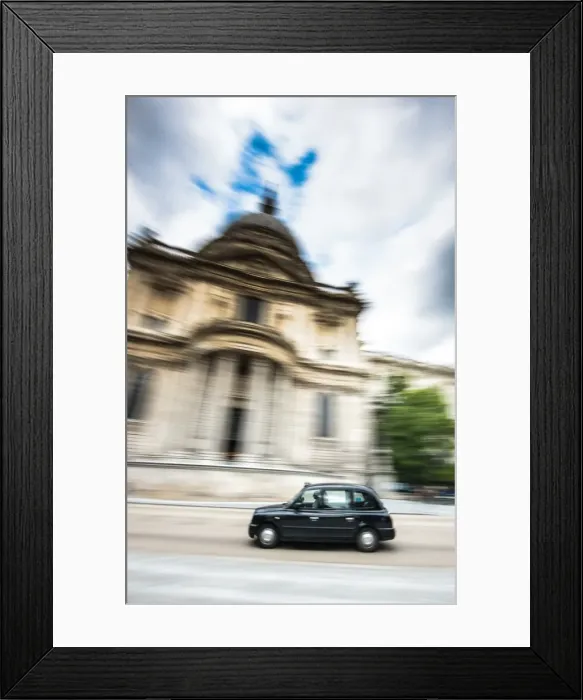 Framed Print : London taxi going past St. Pauls Cathedral, City of London, London, England, United Kingdom Framed Print : London taxi going past St. Pauls Cathedral, City of London, London, England, United Kingdom