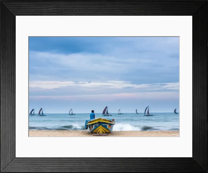 Framed Print : Fishing boats coming back to port, Negombo, Sri Lanka, Asia Framed Print : Fishing boats coming back to port, Negombo, Sri Lanka, Asia