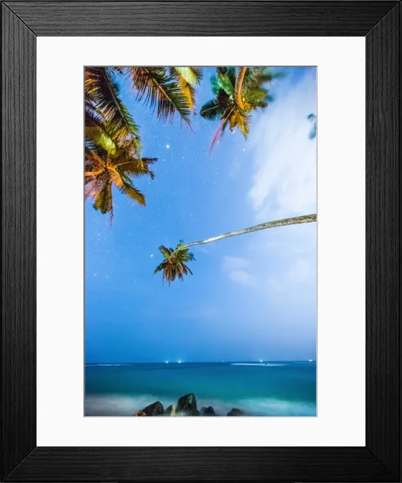 Framed Print : Mires Beach under stars, Mirissa, Sri Lanka, Asia Framed Print : Mires Beach under stars, Mirissa, Sri Lanka, Asia