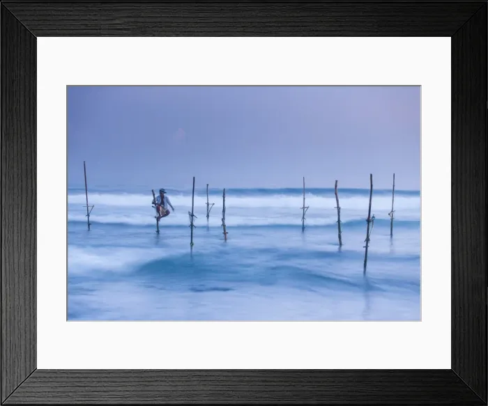 Framed Print : Stilt fisherman, Mirissa, Sri Lanka, Asia Framed Print : Stilt fisherman, Mirissa, Sri Lanka, Asia