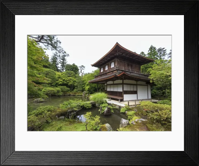 Framed Print : Ginkaku-ji (Silver Pavillion), classical Japanese temple and garden, main hall, pond Framed Print : Ginkaku-ji (Silver Pavillion), classical Japanese temple and garden, main hall, pond