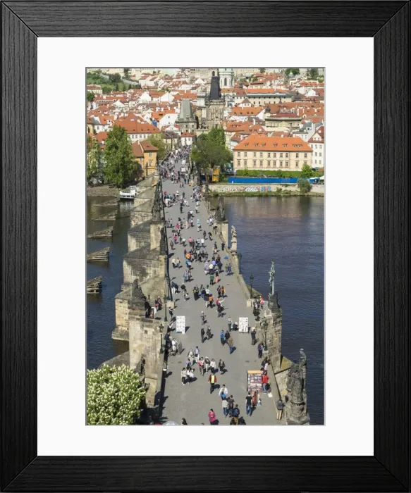 Framed Print : Tourists on Charles Bridge, UNESCO World Heritage Site, Prague, Czech Republic, Europe Framed Print : Tourists on Charles Bridge, UNESCO World Heritage Site, Prague, Czech Republic, Europe