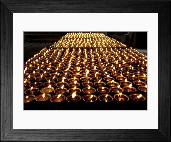 Framed Print : Butter lamps lit in Mongar Dzong (monastery), built in the 1930s, one of Bhutans newest dzongs Framed Print : Butter lamps lit in Mongar Dzong (monastery), built in the 1930s, one of Bhutans newest dzongs
