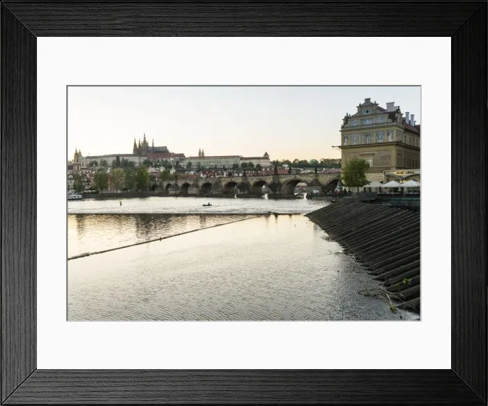 Framed Print : Charles Bridge, the Castle District and St Vituss Cathedral across the Vltava River Framed Print : Charles Bridge, the Castle District and St Vituss Cathedral across the Vltava River