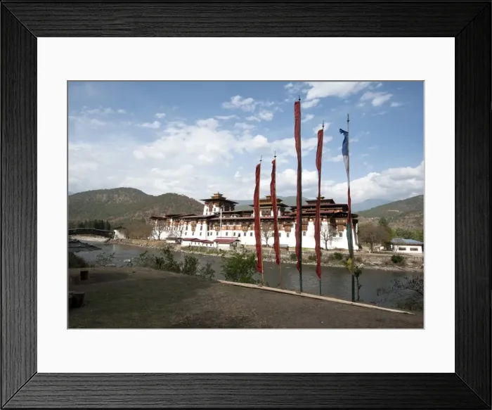 Framed Print : Prayer flags by Punakha dzong (monastery), at the confluence of the Pho chu (Father) and Mo Chu Framed Print : Prayer flags by Punakha dzong (monastery), at the confluence of the Pho chu (Father) and Mo Chu