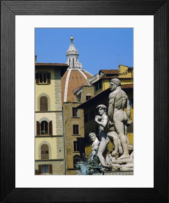 Framed Print : Statues of Hercules and David Framed Print : Statues of Hercules and David