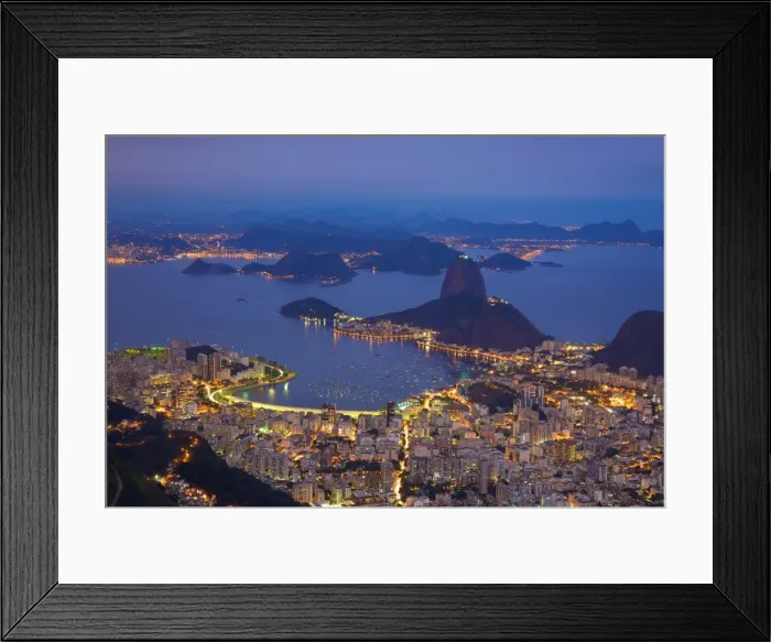 Framed Print : View of Rio de Janeiro from Corcavado, Rio de Janeiro, Brazil, South America Framed Print : View of Rio de Janeiro from Corcavado, Rio de Janeiro, Brazil, South America