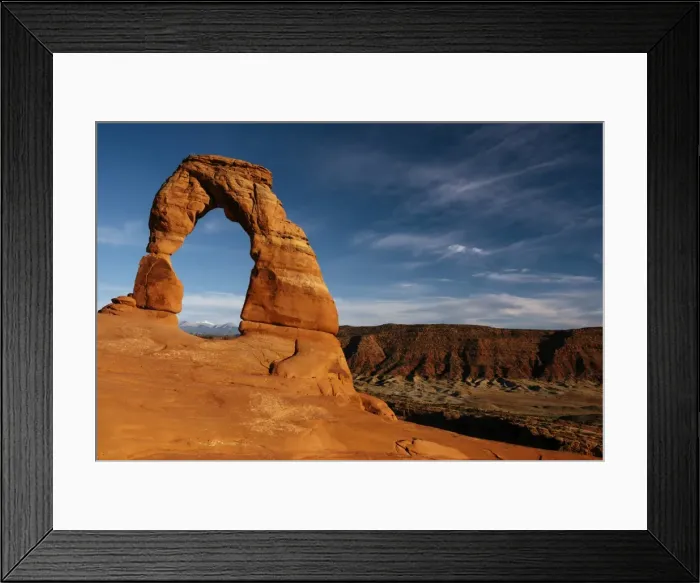 Framed Print : Delicate Arch at dusk, Arches National Park, Utah, United States of America, North Framed Print : Delicate Arch at dusk, Arches National Park, Utah, United States of America, North