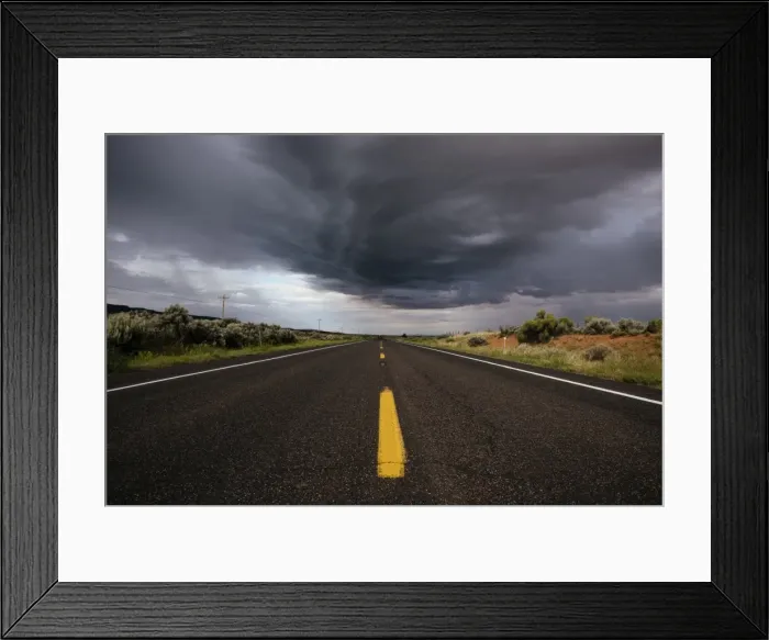 Framed Print : Stormy sky over Highway 98 West, Arizona, United States of America, North America Framed Print : Stormy sky over Highway 98 West, Arizona, United States of America, North America