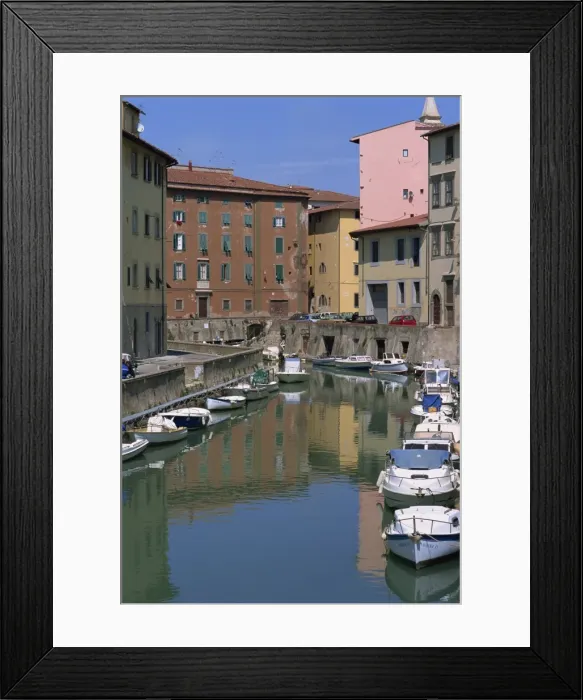 Framed Print : Small boats moored in the harbour Framed Print : Small boats moored in the harbour