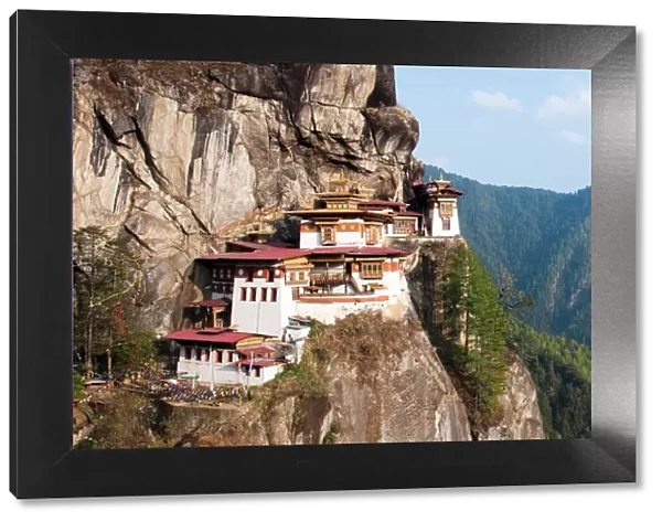 Paro Taktsang (Tigers Nest monastery), Paro District, Bhutan, Himalayas, Asia