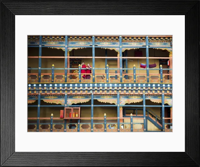 Framed Print : Buddhist monks at Rinpung Dzong, Paro District, Bhutan, Asia Framed Print : Buddhist monks at Rinpung Dzong, Paro District, Bhutan, Asia