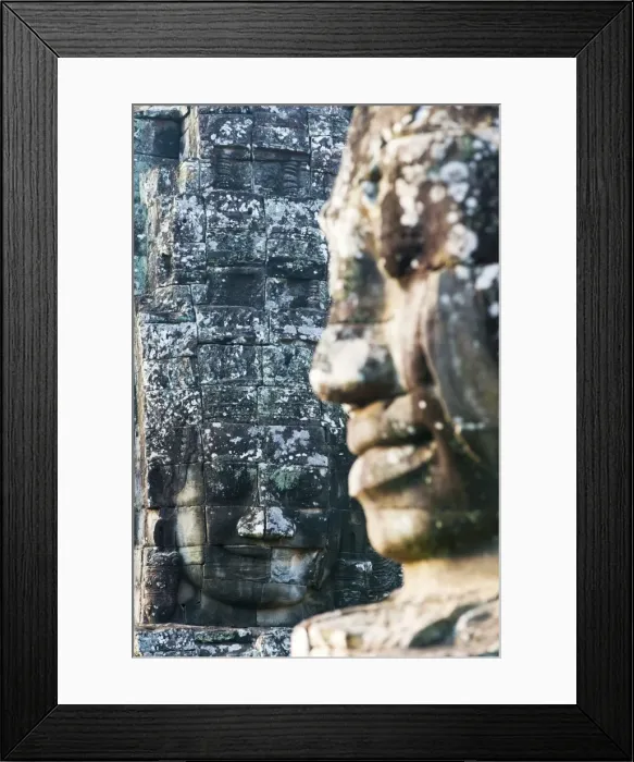 Framed Print : Giant heads at the Bayon temple, UNESCO World Heritage Site, Angkor, Siem Reap, Cambodia Framed Print : Giant heads at the Bayon temple, UNESCO World Heritage Site, Angkor, Siem Reap, Cambodia
