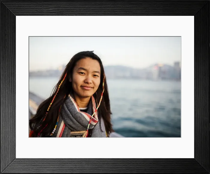 Framed Print : Portrait of young woman, Avenue of Stars, Tsim Sha Tsui Waterfront, Kowloon, Hong Kong Framed Print : Portrait of young woman, Avenue of Stars, Tsim Sha Tsui Waterfront, Kowloon, Hong Kong