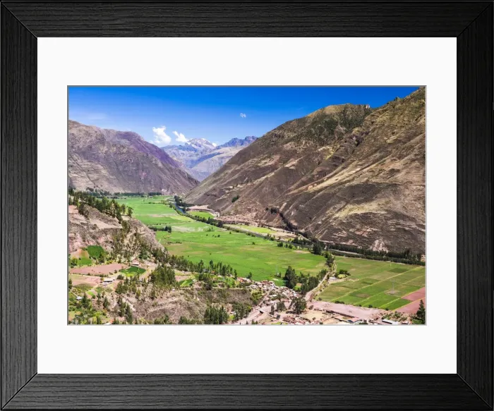 Framed Print : Sacred Valley of the Incas (Urubamba Valley), Andes mountains landscape, near Cusco Framed Print : Sacred Valley of the Incas (Urubamba Valley), Andes mountains landscape, near Cusco