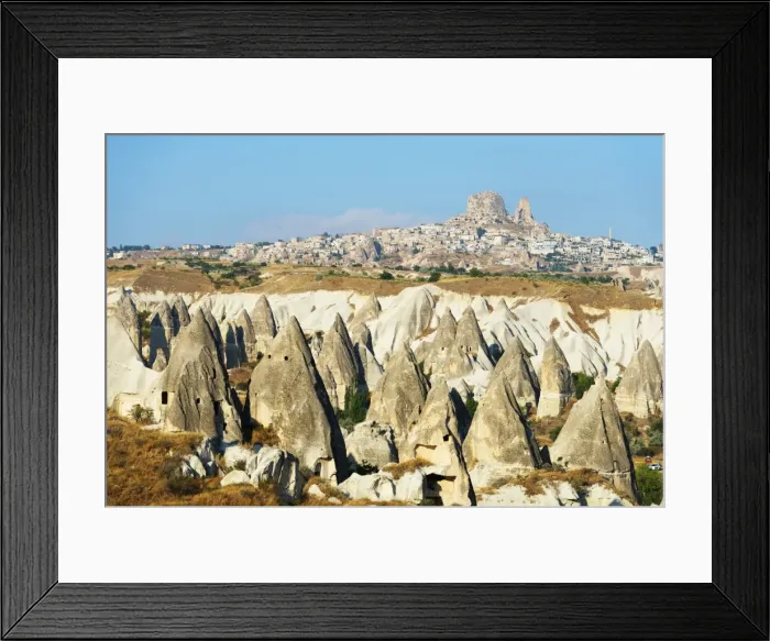 Framed Print : Rock-cut topography at Uchisar, UNESCO World Heritage Site, Cappadocia, Anatolia Framed Print : Rock-cut topography at Uchisar, UNESCO World Heritage Site, Cappadocia, Anatolia