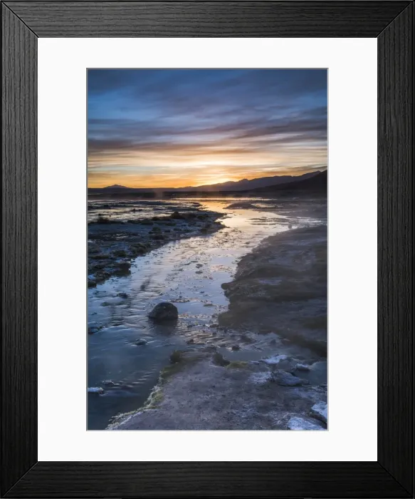 Framed Print : Sunrise at Chalviri Salt Flats (Salar de Chalviri), Altiplano of Bolivia in Eduardo Framed Print : Sunrise at Chalviri Salt Flats (Salar de Chalviri), Altiplano of Bolivia in Eduardo