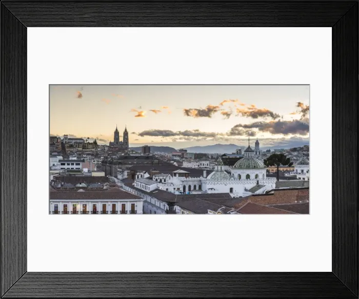 Framed Print : Old City of Quito, UNESCO World Heritage Site, Historic Centre, showing La Basilica Church Framed Print : Old City of Quito, UNESCO World Heritage Site, Historic Centre, showing La Basilica Church