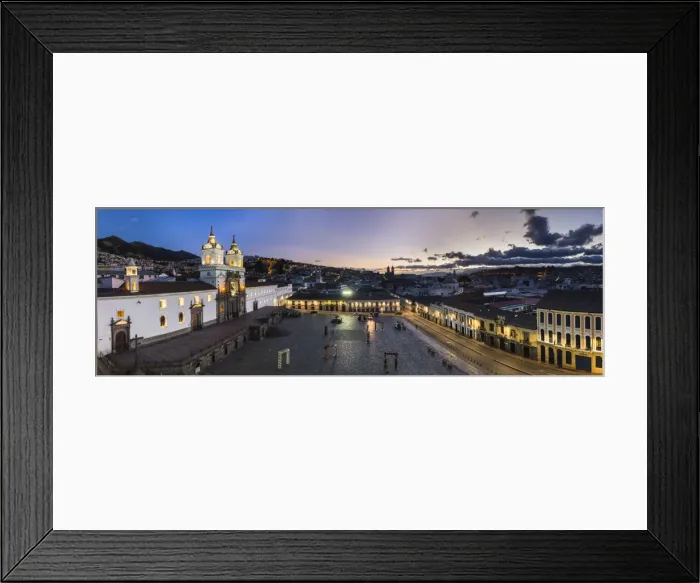 Framed Print : Plaza de San Francisco and Church and Convent of San Francisco at night, Old City of Quito Framed Print : Plaza de San Francisco and Church and Convent of San Francisco at night, Old City of Quito