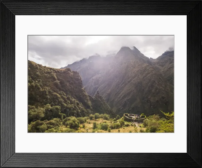 Framed Print : Inca ruins of a Tambo called Runkuraqay on Inca Trail Trek day 3, Cusco Region, Peru Framed Print : Inca ruins of a Tambo called Runkuraqay on Inca Trail Trek day 3, Cusco Region, Peru
