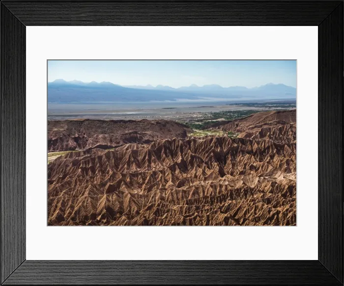 Framed Print : Death Valley (Valle de la Muerte), with San Pedro de Atacama behind, Atacama Desert Framed Print : Death Valley (Valle de la Muerte), with San Pedro de Atacama behind, Atacama Desert