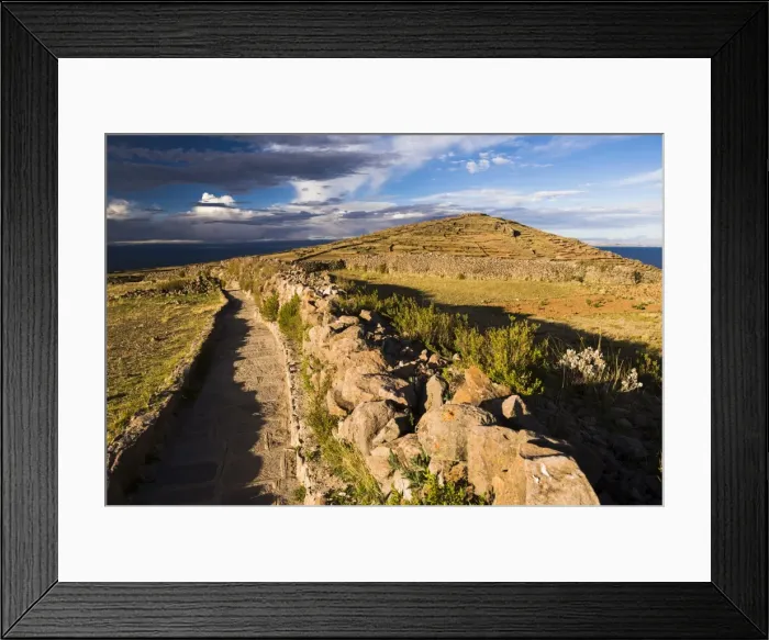 Framed Print : Amantani Islands (Isla Amantani) seen from Pachamama (Mother Earth) summit, Lake Titicaca Framed Print : Amantani Islands (Isla Amantani) seen from Pachamama (Mother Earth) summit, Lake Titicaca