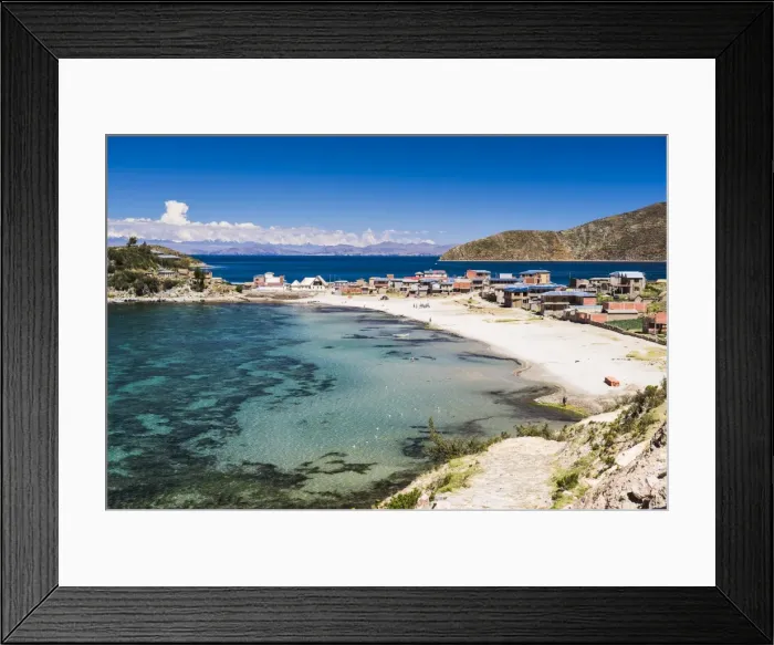 Framed Print : Beach at Challapampa village, Isla del Sol (Island of the Sun), Lake Titicaca, Bolivia Framed Print : Beach at Challapampa village, Isla del Sol (Island of the Sun), Lake Titicaca, Bolivia
