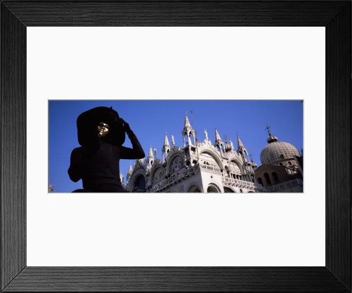 Framed Print : Figure in carnival mask and costume Framed Print : Figure in carnival mask and costume