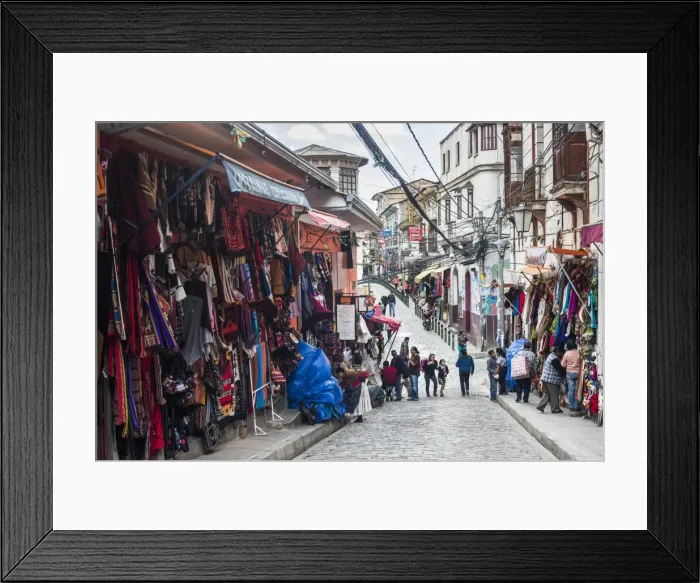Framed Print : Street Market in La Paz, La Paz Department, Bolivia, South America Framed Print : Street Market in La Paz, La Paz Department, Bolivia, South America