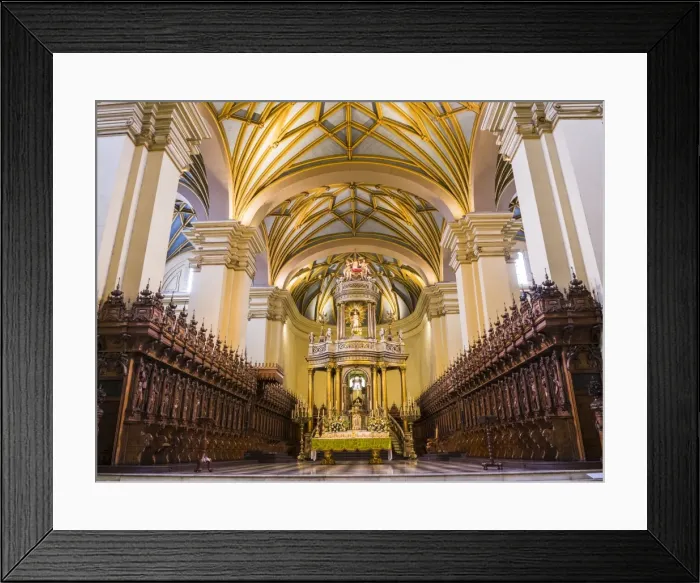 Framed Print : Basilica Cathedral of Lima interior, Plaza de Armas (Plaza Mayor), Lima, Lima Province Framed Print : Basilica Cathedral of Lima interior, Plaza de Armas (Plaza Mayor), Lima, Lima Province