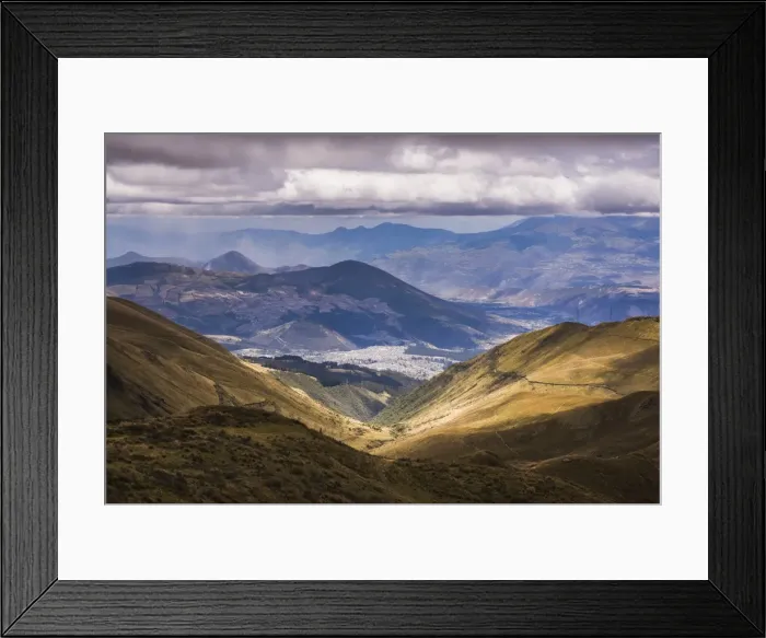 Framed Print : Most northern point in Quito seen from Pichincha Volcano, Ecuador, South America Framed Print : Most northern point in Quito seen from Pichincha Volcano, Ecuador, South America