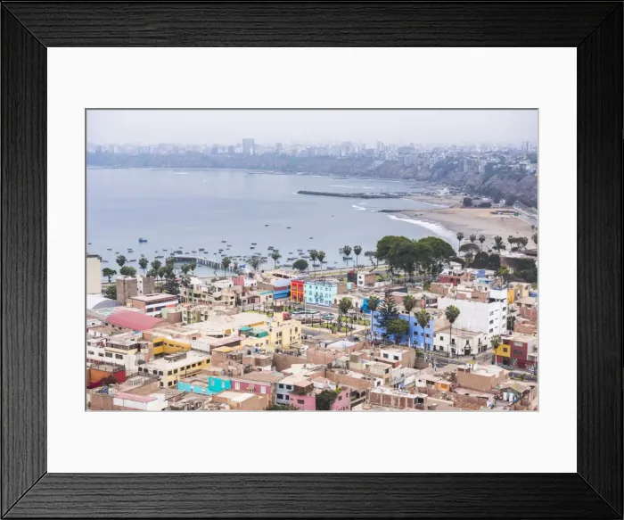 Framed Print : Lima seen from Cerro San Cristobal, Lima Province, Peru, South America Framed Print : Lima seen from Cerro San Cristobal, Lima Province, Peru, South America