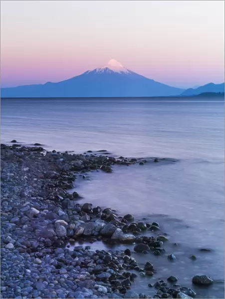Osorno Volcano (Volcan Osorno) and Llanquihue Lake, Puerto Varas, Chile Lake District