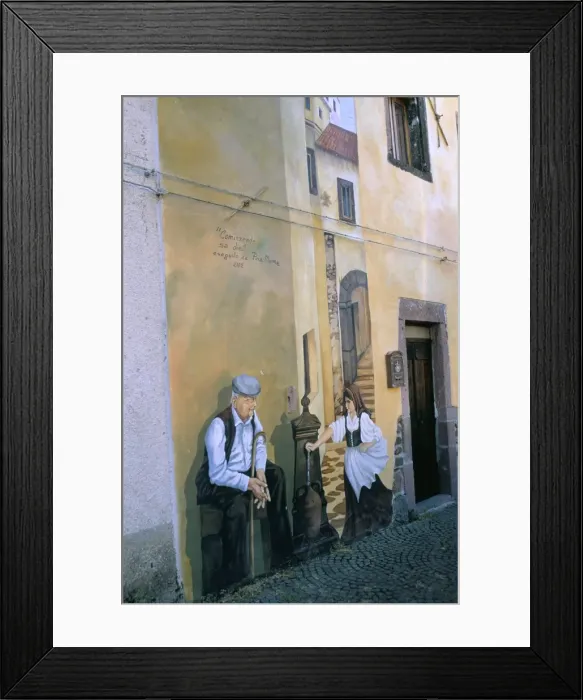 Framed Print : Murals in the village of Tinura Framed Print : Murals in the village of Tinura