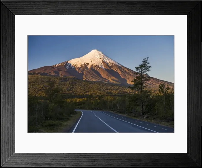 Framed Print : Sunset at Osorno Volcano, Vicente Perez Rosales National Park, Chilean Lake District Framed Print : Sunset at Osorno Volcano, Vicente Perez Rosales National Park, Chilean Lake District