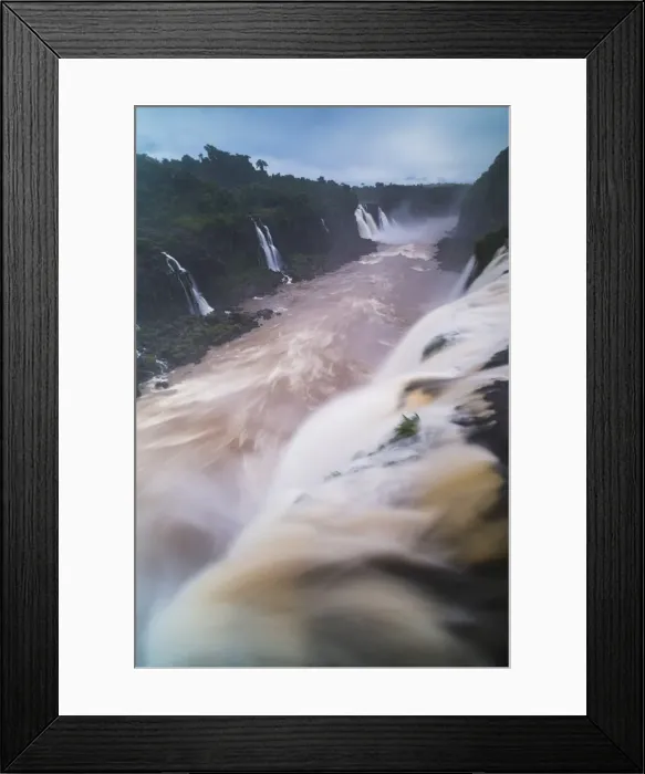 Framed Print : Iguazu Falls (Iguacu Falls) (Cataratas del Iguazu), UNESCO World Heritage Site, seen