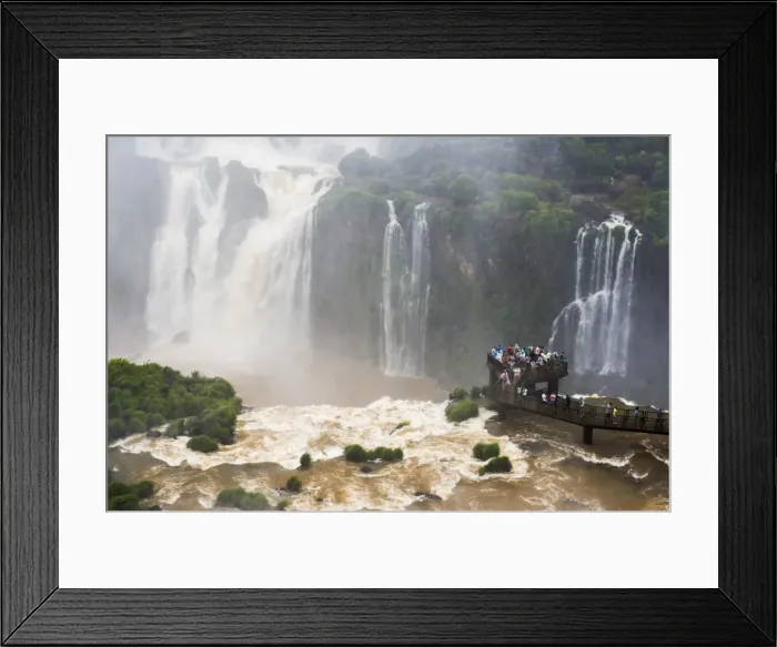 Framed Print : Iguazu Falls, Brazil side, UNESCO World Heritage Site, viewing platform for Devils Throat Framed Print : Iguazu Falls, Brazil side, UNESCO World Heritage Site, viewing platform for Devils Throat
