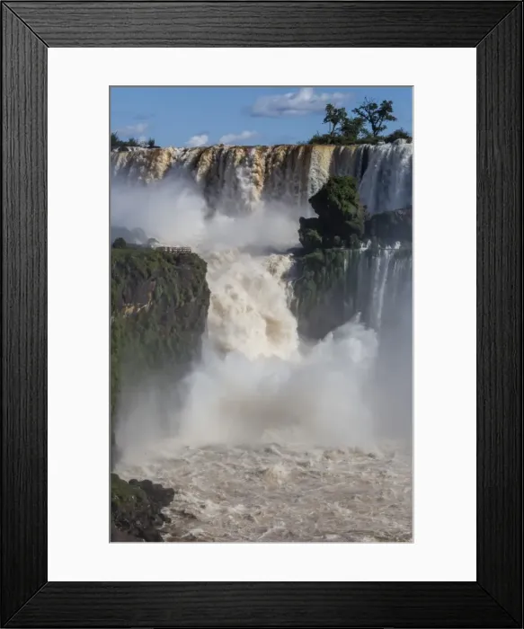 Framed Print : A view from the upper trail, Iguazu Falls National Park, UNESCO World Heritage Site Framed Print : A view from the upper trail, Iguazu Falls National Park, UNESCO World Heritage Site