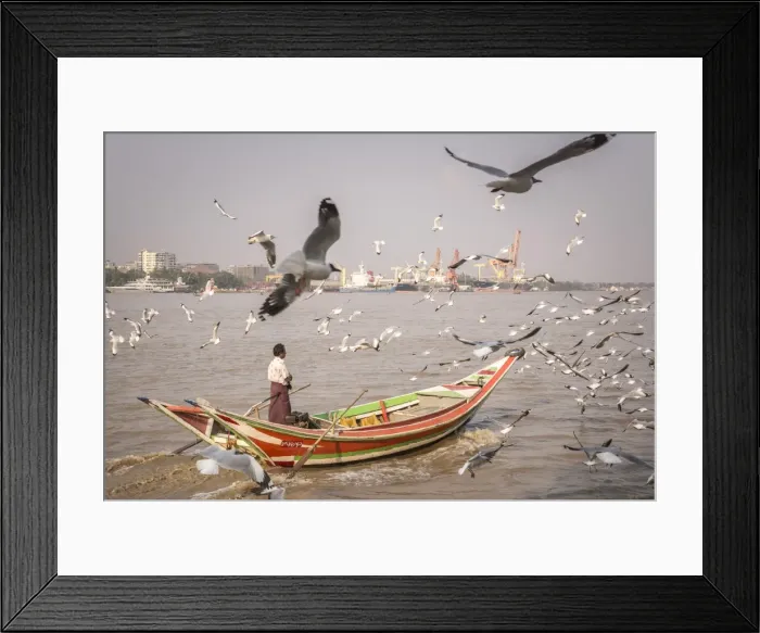 Framed Print : Colourful passenger boat on Yangon River, Yangon (Rangoon), Myanmar (Burma), Asia Framed Print : Colourful passenger boat on Yangon River, Yangon (Rangoon), Myanmar (Burma), Asia