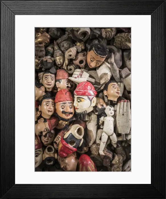 Framed Print : Puppet heads, part of making puppets, Mandalay, Mandalay Region, Myanmar (Burma), Asia Framed Print : Puppet heads, part of making puppets, Mandalay, Mandalay Region, Myanmar (Burma), Asia