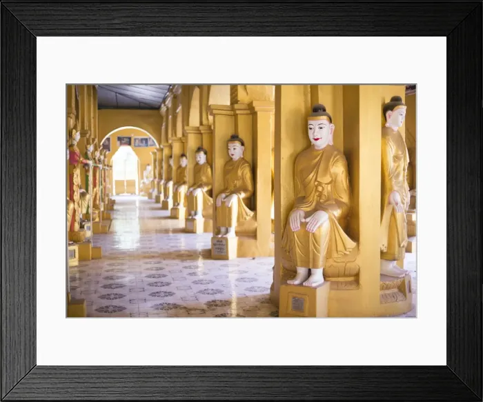 Framed Print : Golden Buddhist Temple at Amarapura, Mandalay, Mandalay Region, Myanmar (Burma), Asia Framed Print : Golden Buddhist Temple at Amarapura, Mandalay, Mandalay Region, Myanmar (Burma), Asia