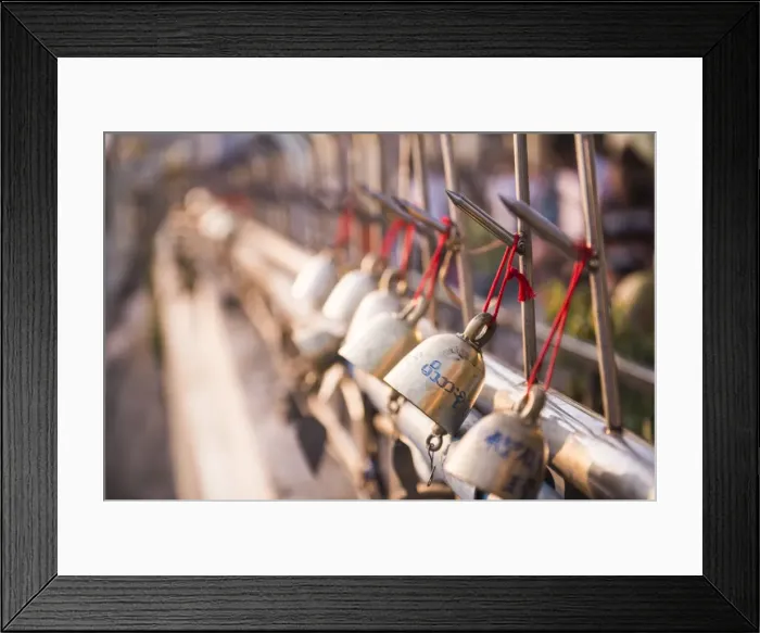 Framed Print : Prayer bells at Golden Rock (Kyaiktiyo Pagoda), Mon State, Myanmar (Burma), Asia Framed Print : Prayer bells at Golden Rock (Kyaiktiyo Pagoda), Mon State, Myanmar (Burma), Asia