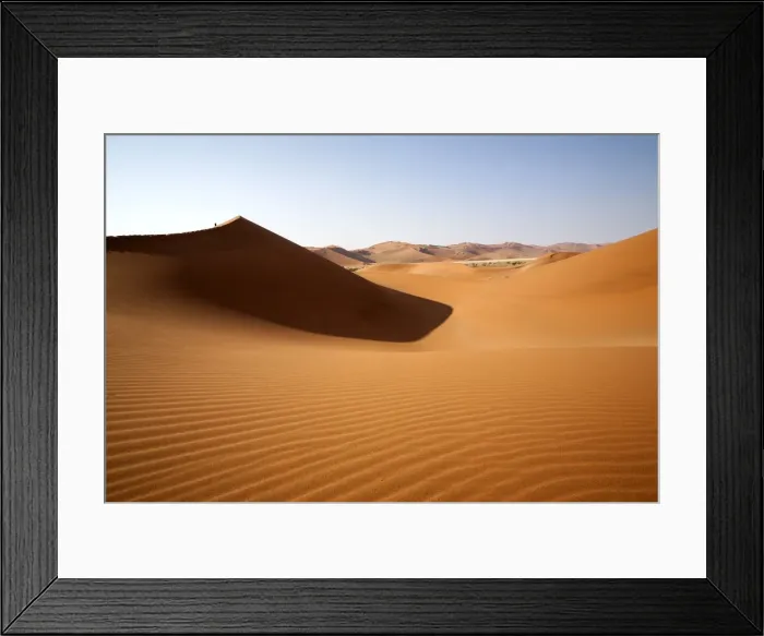 Framed Print : Shadow and light among the sand dunes shaped by wind, Deadvlei, Sossusvlei, Namib Desert Framed Print : Shadow and light among the sand dunes shaped by wind, Deadvlei, Sossusvlei, Namib Desert