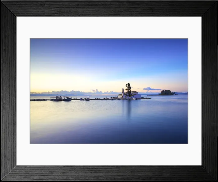 Framed Print : Vlacherna Monastery, Kanoni, Corfu, The Ionian Islands, Greek Islands, Greece, Europe Framed Print : Vlacherna Monastery, Kanoni, Corfu, The Ionian Islands, Greek Islands, Greece, Europe