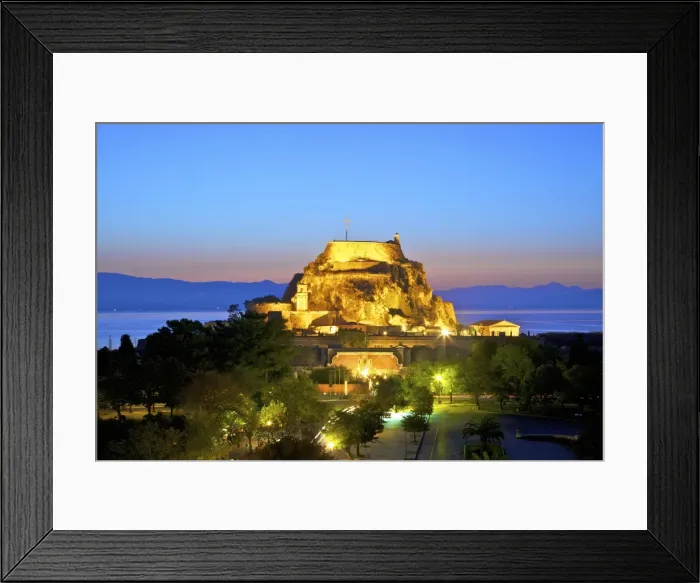 Framed Print : Elevated view of Old Fortress and Maitland Rotunda, Corfu Old Town, Corfu, The Ionian Islands Framed Print : Elevated view of Old Fortress and Maitland Rotunda, Corfu Old Town, Corfu, The Ionian Islands