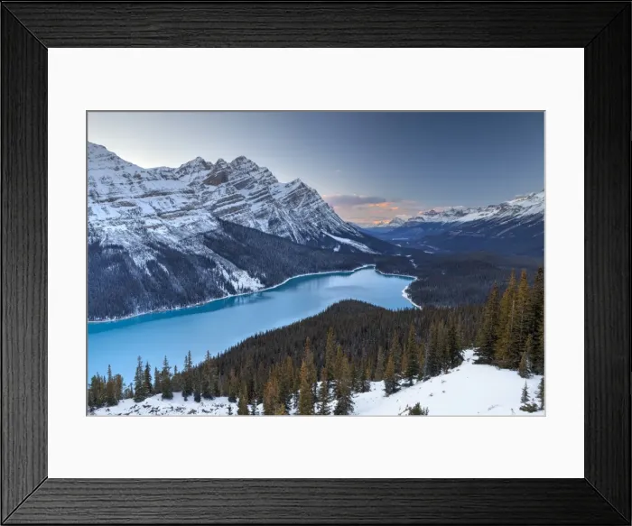 Framed Print : Peyto Lake at Sunset, Banff National Park, UNESCO World Heritage Site, Rocky Mountains Framed Print : Peyto Lake at Sunset, Banff National Park, UNESCO World Heritage Site, Rocky Mountains