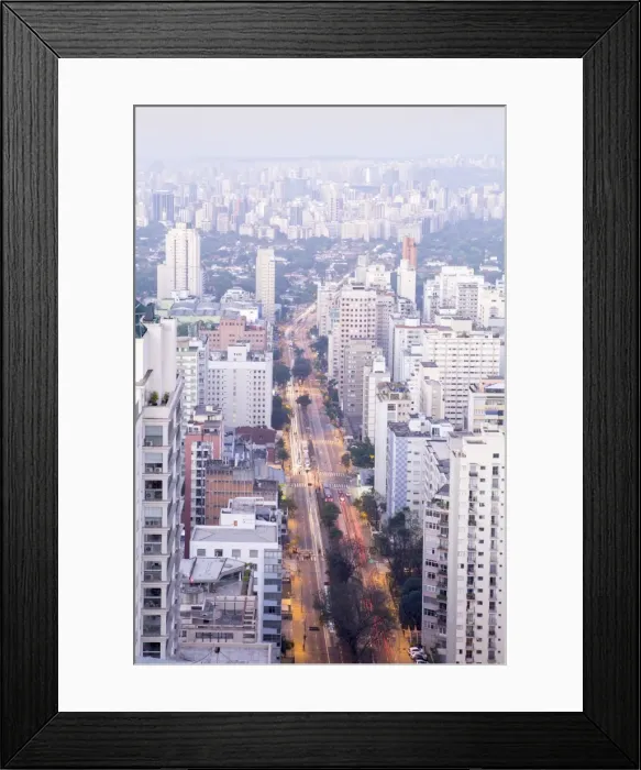 Framed Print : The Sao Paulo skyline from Jardins, Sao Paulo, Brazil, South America Framed Print : The Sao Paulo skyline from Jardins, Sao Paulo, Brazil, South America