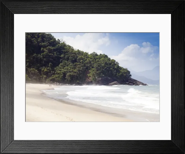 Framed Print : Praia do Felix beach, Ubatuba, Sao Paulo Province, Brazil, South America